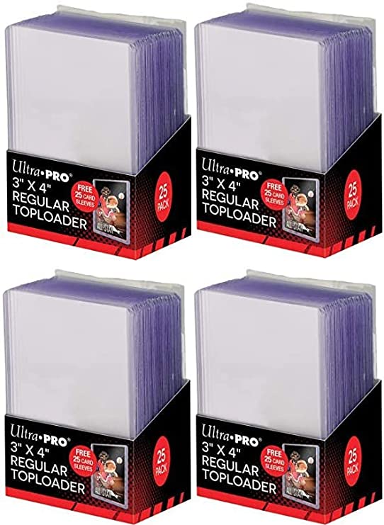 Ultra Pro 3x4 Top Loaders 100 ct Plus 100 Free Card Sleeve Promo Pack (1 Pack)