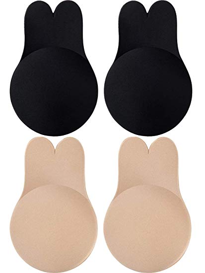 A-DD Cup Lift up Invisible Bra Stick on Bra Adhesive Nipplecovers for Backless Dress 2 Pairs