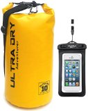 Ultra Dry 10L Waterproof Bag and Phone Dry Bag with Adjustable Shoulder Strap
