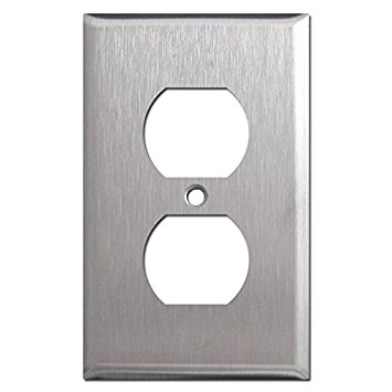 Brushed Satin Nickel Stainless Steel Wall Covers Switch Plates & Outlet Covers (Single Duplex)