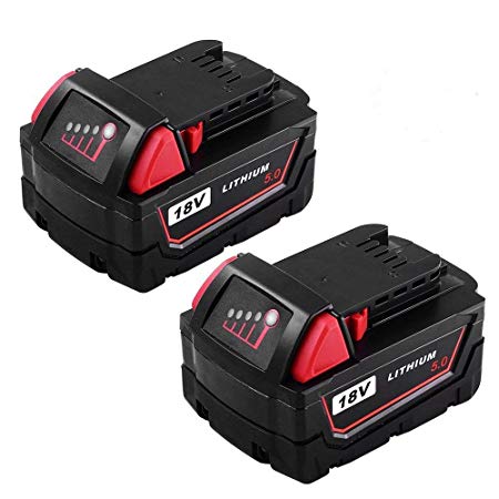 5000mAh Replacement for Milwaukee 18v Battery Lithium XC Compatible with 48-11-1840, 48-11-1815, 48-11-1820, 48-11-1850 18 Volt Battery