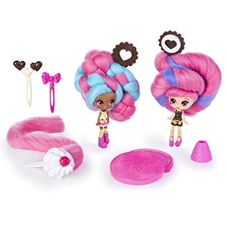 Candylocks BFF 2 Pack, 3-Inch Cora Crème & Charli Chip, Scented Collectible Dolls with Accessories