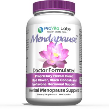 Mendapause Black Cohosh Dong Quai Red Clover Soy Isoflavones Menopause Supplement for Hot Flashes, Night Sweats, Mood Swings, Low Energy, 60 Count