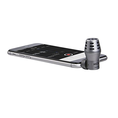 Movo MA200 Omni-Directional Calibrated TRRS Condensor Microphone for Apple iPhone, iPod Touch, iPad (Grey)