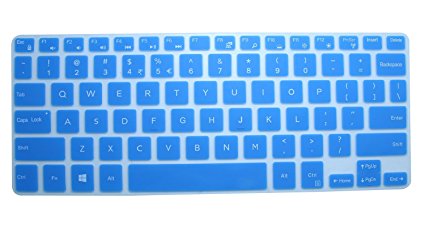 CaseBuy Ultra Thin Silicone Keyboard Protector Cover Skin for Newest Model Dell XPS 13-9343 13-9350 13-9360 13.3-Inch Ultrabook Computer (Blue)