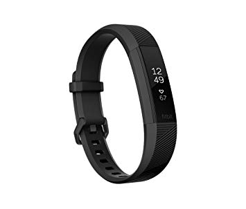 Fitbit Alta HR Monitor, Black Gunmetal, Large