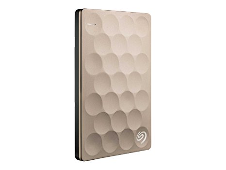 Seagate Backup Plus Ultra Slim 2TB Portable External Hard Drive, Gold (STEH2000101)