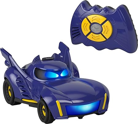 Fisher-Price DC Batwheels Remote Control Car, Bam The Batmobile Transforming RC with Lights Sounds & Character Phrases for Ages 3  Years