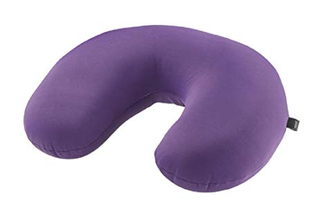 Lewis N. Clark Mood Neck Pillow, Microbead Pillows, Airplane Pillow and Cervical Neck Pillow for Kids   Adults, Travel Pillow with Neck Support, Purple