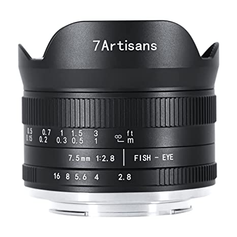 7artisans 7.5mm f2.8 Mark II APS-C Fisheye Manual Lens for Fujifilm X mount Cameras