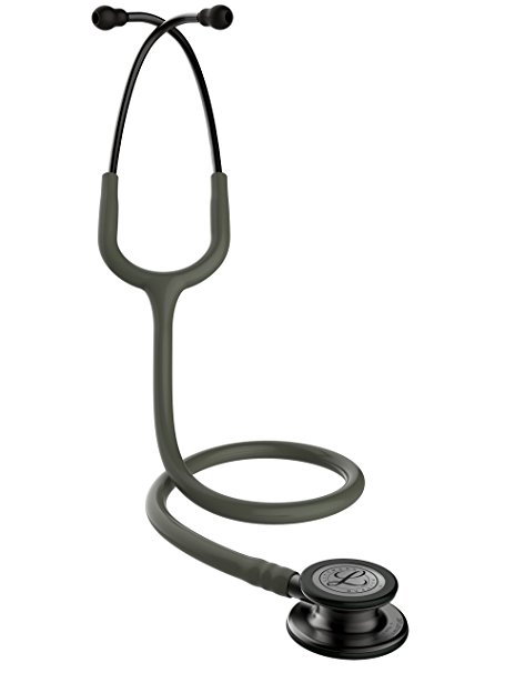 3M Littmann Classic III Stethoscope, Smoke Chestpiece, Dark Olive Green Tube, 27 inch, 5812