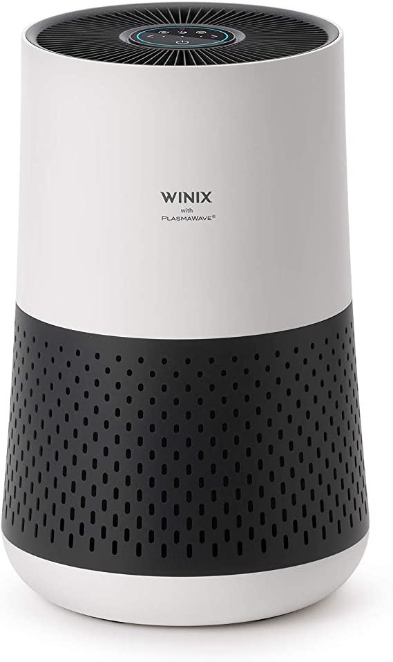 Winix A231 Tower H13 True HEPA 4-Stage Air Purifier, Perfect for Home office, Home classroom, Bedroom and Nursery, White and Charcoal Grey