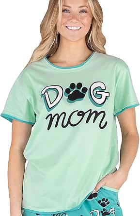 Lazy One Pajamas for Women, Cute Pajama Tops, Cat and Dog Pajamas for Women, Comfy Women's Tees