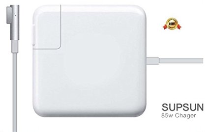 SUPSUN @ Macbook pro charger 85w Magsafe Power Adapter for Macbook Air Pro-13/15/17 in-retina display-L-Tip.Compatible with all Macbooks 2012 and Before.Charge faster than 45w & 60w Charger Adapter.