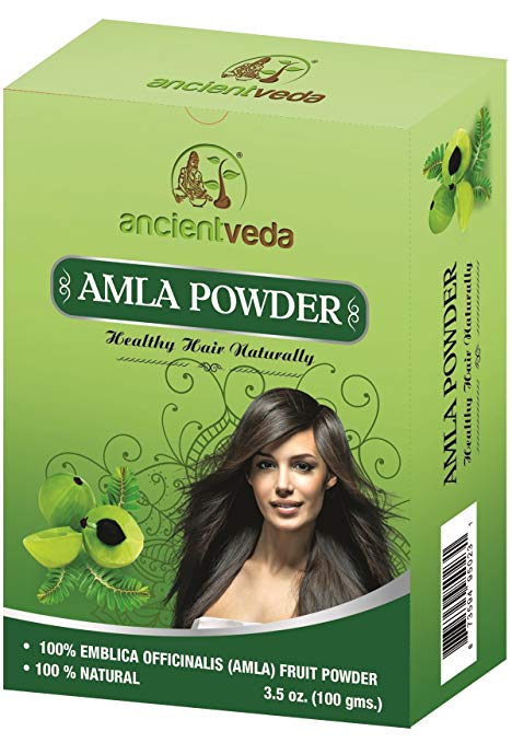 Amla Powder for hair and face, 100% Amla Fruit Powder, NO Fillers, 100% Natural, NO Chemicals & Preservatives - 7 Oz(Pack of 2 X 100 gms) - Ancient Veda