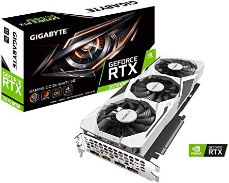 GIGABYTE GeForce RTX 2070 Super Gaming OC White 8G Graphics Card, 3X WINDFORCE Fans, 8GB 256-Bit GDDR6, GV-N207SGAMINGOC WHITE-8GD Video Card