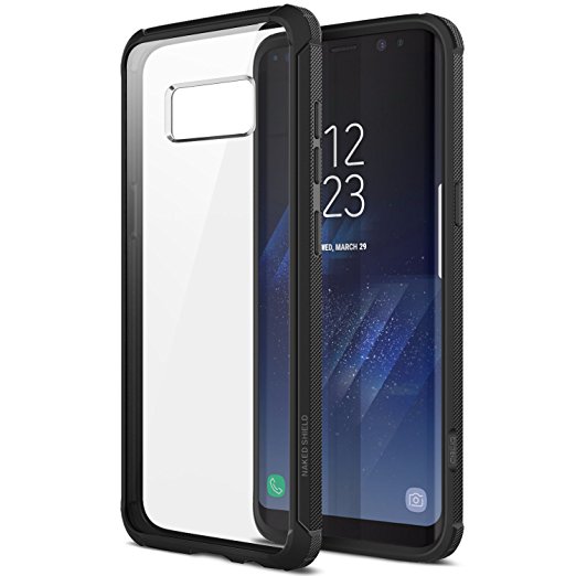 Obliq Naked Shield Galaxy S8 Plus Case withClear Shock Resistant Protection TPU Bumper for Samsung Galaxy S8 Plus (2017) (Black)