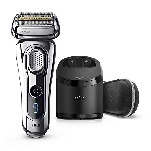 Braun Series 9 Men's Electric Foil Shaver with Wet & Dry Integrated Precision Trimmer & Rechargeable and Cordless Razor with Clean&Charge Station, 9296cc