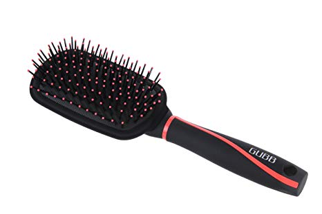 GUBB USA (Vogue Range) Straightener Paddle Hair Plastic Brush Medium, Black