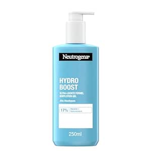 Neutrogena Hydro Boost ultra-leichte Formel Bodylotion Gel (250 ml) für geschmeidige Haut, erfrischende Körperlotion mit 17% Glycerin + Hyaluronsäure für alle Hauttypen