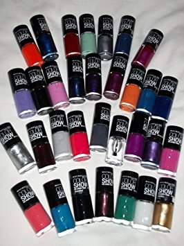 Lot of 10 Maybelline Color Show Finger Nail Polish No Repeat Colors Fast DRY Fingernail Polish