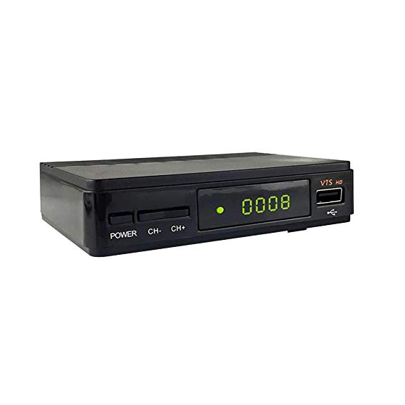 Floridivy Freesat/GT Media V7S HD USB FTA DVB S2 Satellite TV Box Receiver Support BissKey 1080P UK plug