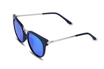 Vseegrs Retro Polarized Clubmaster Sunglasses for Men Women Mirrored Shades with UV Protection