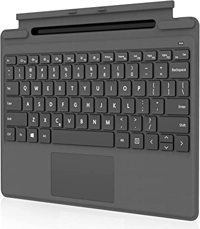 RENAISSER Pelican K8 Keyboard for Surface Pro 9/8/X, Designed in Houston, Hidden Charging Port, Pen Slot for RENAISSER Pens, Smart Power Management, Backlight, Original Surface Pro Keyboard Layout