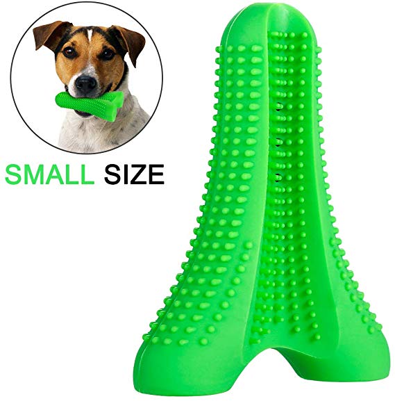 Durable dog chew toy - lifetime replacement - indestructible dog toy hard rubber puppy toy, suitable for medium/small dogs, perfect training teeth toy dog teeth cleaning toys natural rubber