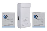 Galaxy S4 Battery  Stalion Strength Replacement 2600mAh Li-Ion Battery for Samsung Galaxy S4 24-Month Warranty 2X Batteries  Stalion Power Travel Battery Charger  USB Port NFC Chip  Google Wallet Capable
