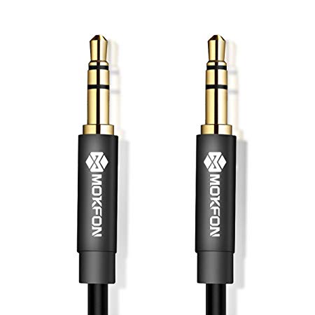Aux Cable Extension Cord 3.5mm Male to Male Stereo Audio Adapter Headphone 3-Pole Jack Gold Plated for Phone, Tablet, Car/ Home Stereo and More 3ft (Black)
