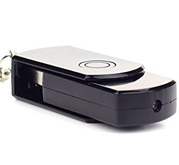 soled 16G Mini Disk Flash Driver Hd Digital Video Hidden Camera Mic Spy Cam DVR USB Card Recoder (Black)