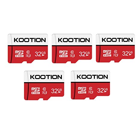 KOOTION 32 GB Micro SD Card Ultra Micro SDHC Memory UHS-I Card Class 10 High Speed TF Card R Flash, C10, U1, 32 GB (5 Pack)