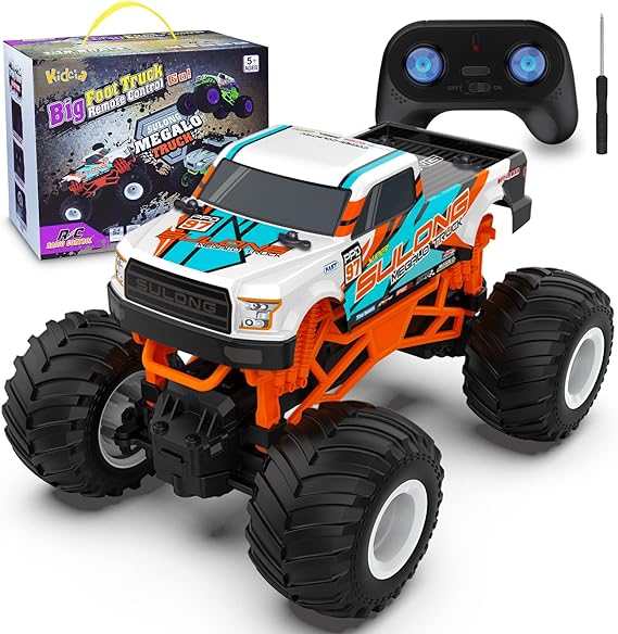 Kidcia Remote Control Car, 1:16 Scale RC Monster Truck for Boys, 2.4 GHz All Terrain RC Cars for Boys Girls 4-7 8-12, 20 Km/h Off Road RC Truck, Christmas Birthday Gift for Kids and Adult