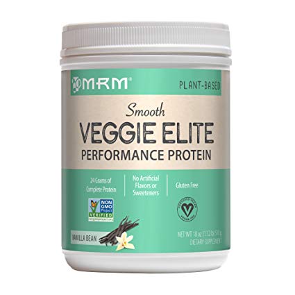 MRM Veggie Elite Dietary Supplement, Vanilla Bean, 1.12 Pound