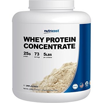 Nutricost Whey Protein Concentrate (Unflavored) 5LBS