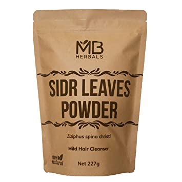 MB Herbals Sidr Leaves Powder 227g | 0.5 lb | Lote Leaves | Ziziphus spina christi | Natural Herbal Hair Cleanser & Conditioner