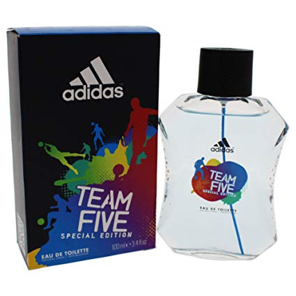 adidas Team Five Special Edition Eau De Toilette Spray for Men, 3.4 Ounce