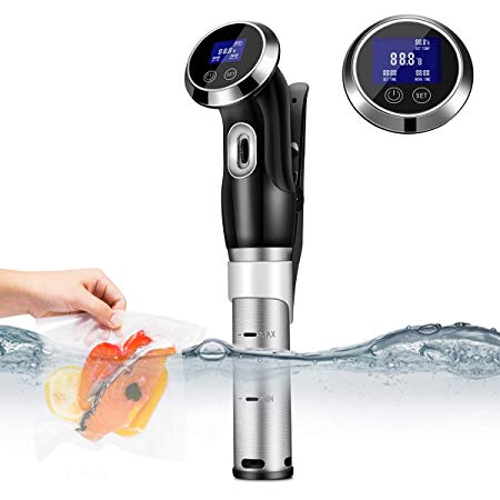 Sous Vide Immersion Circulator Precision Cooker,1000W Cooking Machine Digital Display Stainless Steel - Free Recipe Included