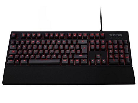 Fnatic Gear Rush Silent LED Backlit Mechanical Pro Gaming Keyboard with Red MX Cherry Switches, UK Layout