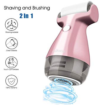 Fabric Shaver, Surker Sweater Shaver 2 in 1, Lint Remover with Sticky Lint Roller, Rechargeable Fabric Defuzzer, Lint Shaver for Clothes, Beddings and Furniture (Rose Gold)