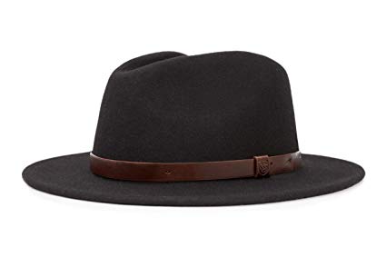 BRIXTON Men's Messer Medium Brim Felt Fedora Hat