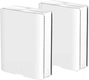 ASUS ZenWiFi BQ16 Pro Quad-band WiFi 7 Mesh Router (2 Pack), up to 8000 sqft, 2X 10G ports each, Smart Home Master with multi-SSID, VPN & parental controls, Subscription-free security, AiMesh