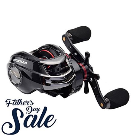 [Father's Day Sale]KastKing Royale Legend High Speed (7.0 :1) Low Profile Baitcasting Fishing Reel - Dual Brake System for Superior Casting Control - Best Baitcaster Reel with Oversized Handle - Carbon Fiber Drag System Provides 17.5 Lbs of Stopping Power
