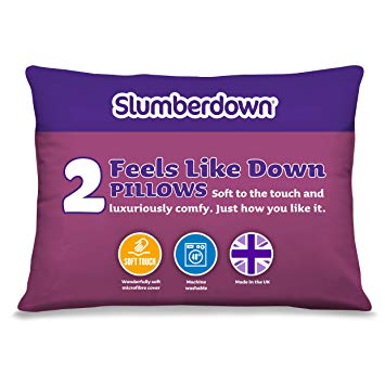 Slumberdown Feels Like Down Pillow Pair, White