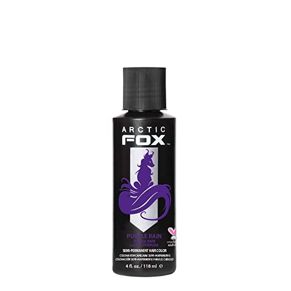 Arctic Fox Vegan and Cruelty-Free Semi-Permanent Hair Color Dye (4 Fl Oz, PURPLE RAIN)