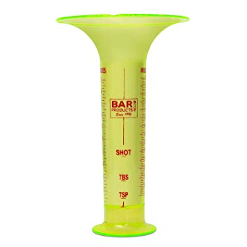 Pour Tester for Bartenders - Liquid Measuring Tool w/ 1 Ounce Shot Line and Measurements up to 2.5 Oz (75ml) - Fits in Shaker Tin - Use for Restaurant Bar Training and Testing Kits