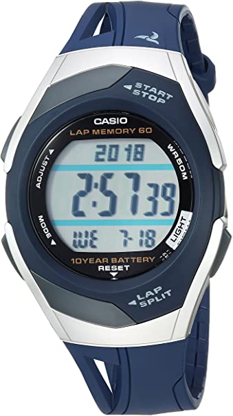 Casio Men's Runner Quartz Running Watch with Resin Strap, Black, 18.5 (Model: STR-300C-2VCF)