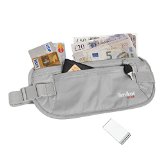 Travel Wallet Money Belt With FULL RFID Hidden Protection From ImiKas With Tough Tricot Knit Nylon Ripstop Water-resistant material Premium Belts For Women and Men With BONUS Money Clip Be Protected Now