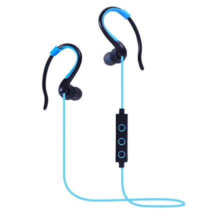 FORTULY Bluetooth Stereo Headphone,Wireless Sports Headset With Microphone,In-Ear Earbuds (Blue)
